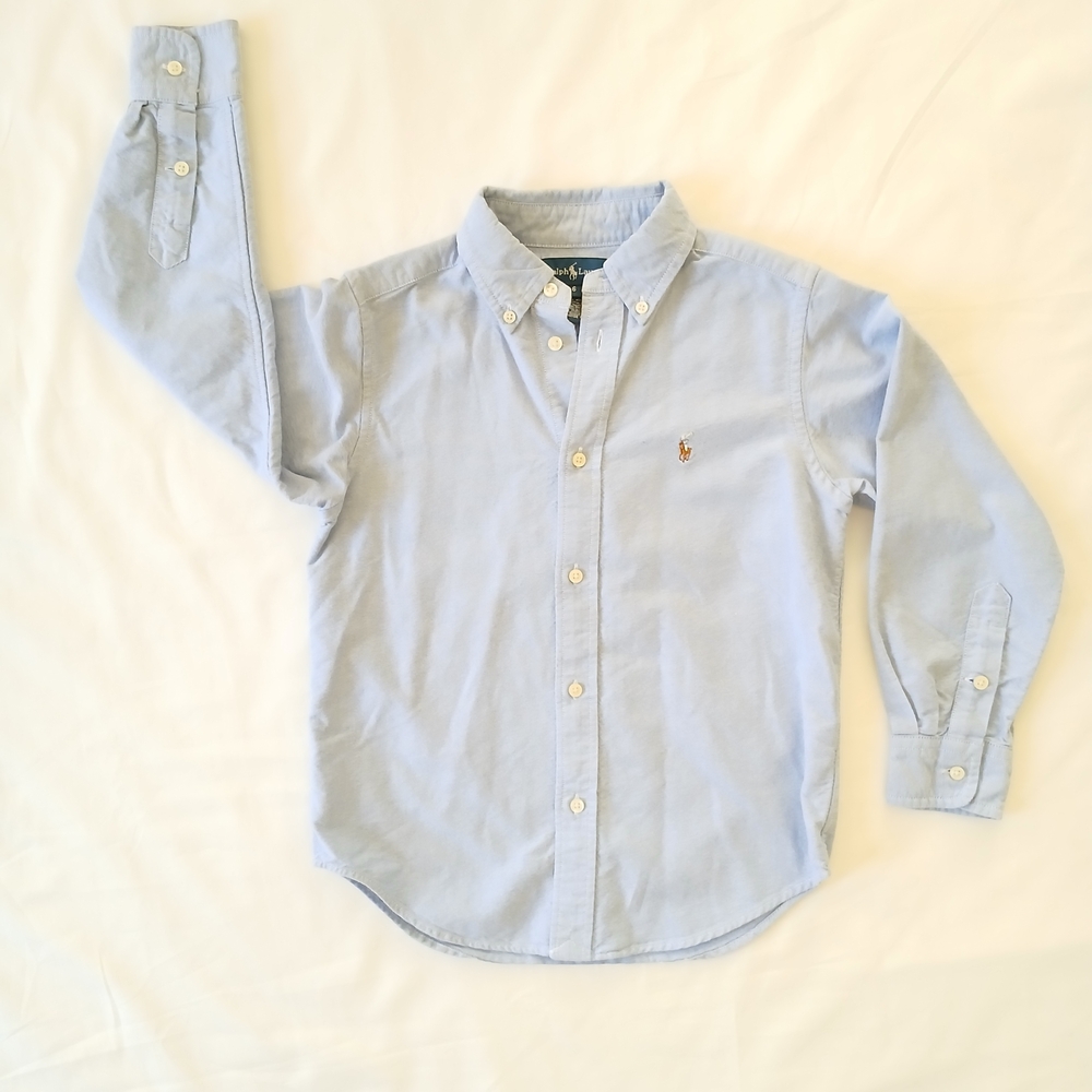 Ralph Lauren Light Blue Kids Button-Down The Iconic Oxford Shirt